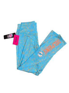 NWT | Miami Dolphins FOCO Cloud Marble Print Leggings High Waisted Logo | Large